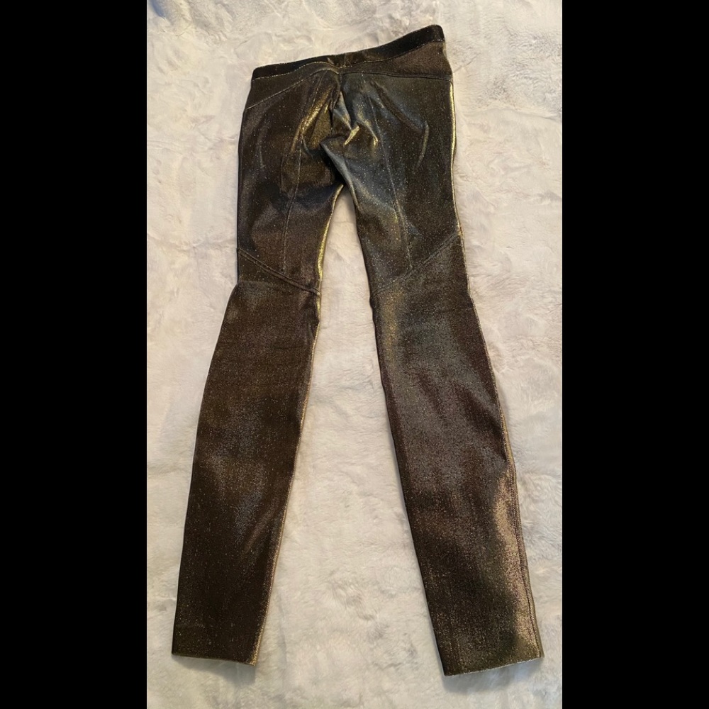Barbara Bui Gold Jersey Lurex skinny pants-EUC - Picture 7 of 14
